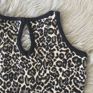 MThalia Sodi Animal Print Peplum Knit Dress
